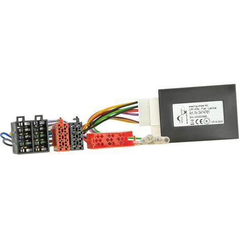 Interface commande au volant mini-ISO compatible avec Alfa Romeo Citroen Iveco Fiat ISO