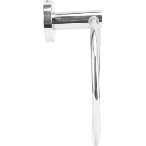 Lot porte-serviette 304 inox brossé brillant, anneau mural pour salle de bain, étagère accessoires, finition 22-30-30. (1/5)