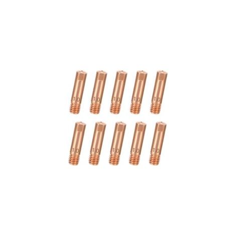 10 Pcs Buse pour Mig 1mm, Buse de Soudage en Cuivre, Buse Contact, Pointe de Contact pour 15AK MIG/MAG Torche de Soudage Consommables (1/5)