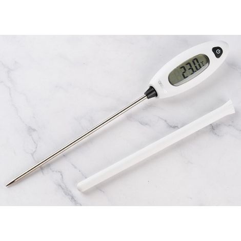 Thermomètre de Cuisson Numérique 5 Secondes Thermomètre Instantané Thermomètre pour Boissons Chaudes Lait Les Confiseries avec Longue Sonde