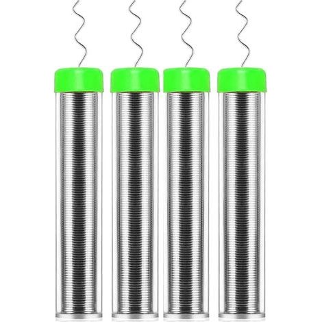 Lot de 4 bobines de soudure de 0,8 mm, noyau de colophane sans plomb, soudure, flux, soudure pour la réparation de composants de soudure électrique et le bricolage (1/3)