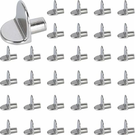 40 clavijas para estante de 5 mm, soportes para estante, pasadores para estante, soportes para estante de acero inoxidable para bricolaje. (1/4)