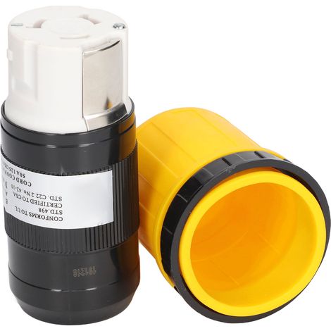Couvercle de protection pour connecteur de câble d'alimentation de VR avec verrouillage par rotation, 50 A, 125 V CA