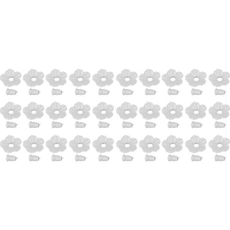 30 Pièces Fleurs pour Nectar Multicolores - Accessoires Uniques et Amovibles pour Mangeoire Colibris Blanc (1/5)