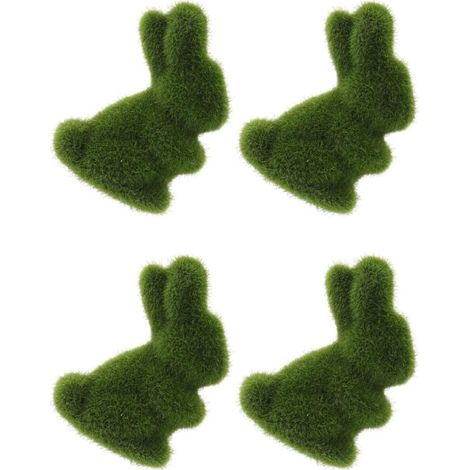 Stück Beflockte Kaninchen Osterhasen Figuren aus Künstlichem