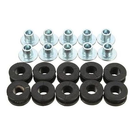 10pcs Moto Caoutchouc oeillet Boulon pour Honda/Yamaha/Suzuki/Kawasaki Fairings (1/4)