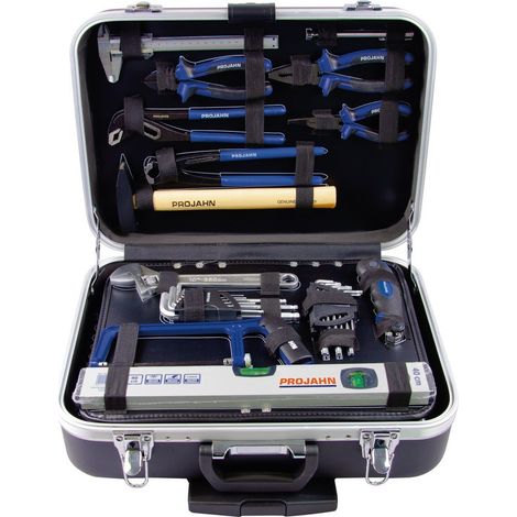 Projahn Werkzeug Trolly Set 130-tlg, Nuss Satz Ratschen Schrauberbits mit Rollen