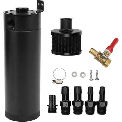 Universeller 2-Port-Motorölabscheider mit Behälter und Entlüftungsfilter, für die Fahrzeuglüftung, zur automatischen Ölaufbereitung (1/5)