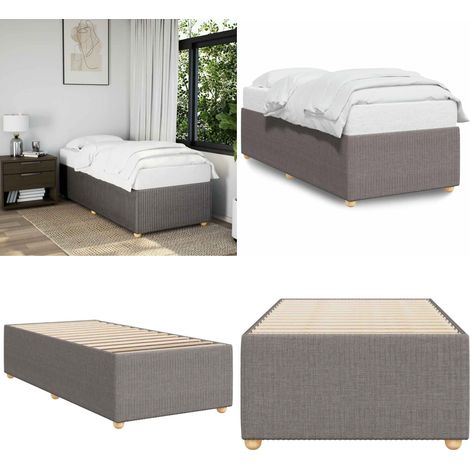 Giroletto senza Materasso Tortora 80x200 cm Tessuto - Materasso per letto - Letto con doghe