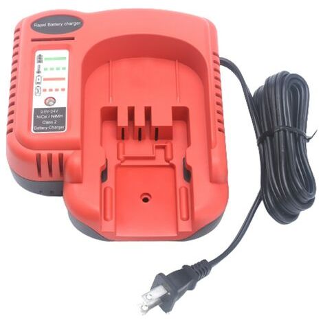 Schnellladegerät für Black & Decker Akkus (9,6–24 V) – Lädt in 60 Minuten – Thermischer Schutz und Schutzschaltungen – Gehäuse aus rotem Polycarbonat (1/5)