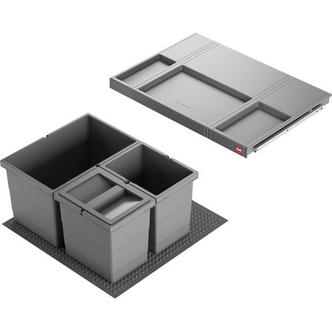 Poubelle de cuisine encastrable AS Allegro S220 14L + 2x6,5L Hailo (1/5)