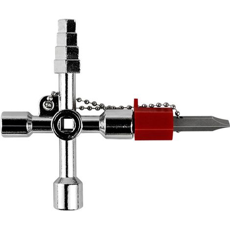 Clé multifonctionnelle portable, pratique à utiliser avec une variété de clés triangulaires pour compteurs d'eau d'ascenseur (1/3)