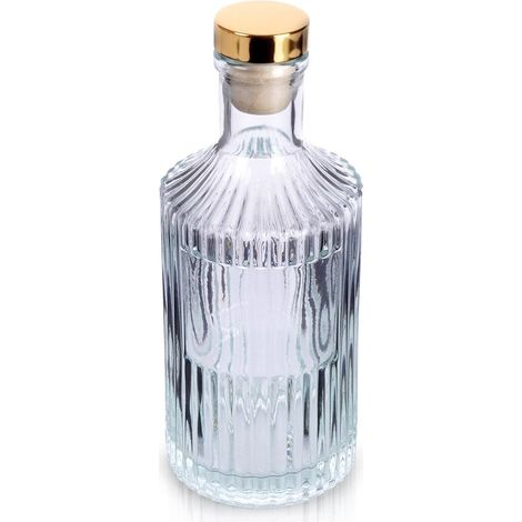 Carafe en verre transparente 250 ml – Bouchon anti-poussière – Design élégant pour table – Idéale pour eau, jus et thé glacé – Home Styling