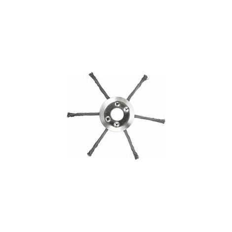 Stahldraht-Freischneiderkopf mit verdrillter Stahldrahtscheibe und 6 Aufsätzen für Gartenmäherzubehör (1/5)
