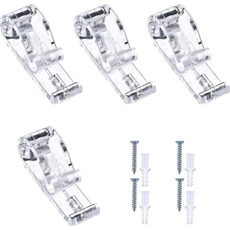 4 Sets P-Clips für Raffrollos mit 4 Schrauben und 4 Kunststoffsäulen (1/3)