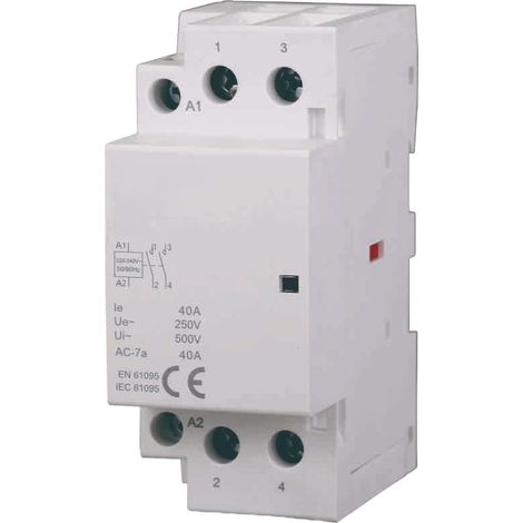 gloca AC-Schütz, DIN-Schiene, 2P, 220 V, 40 A, 2 Schließerkontakte