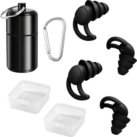 Bouchons D'oreilles Anti Bruit Réutilisables Lavable Pour Dormir, Natation (1/5)