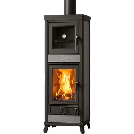 Poêle à bois avec four en pierre - THERMOROSSI Anna Evo5 Stone 12.5 kW (1/5)