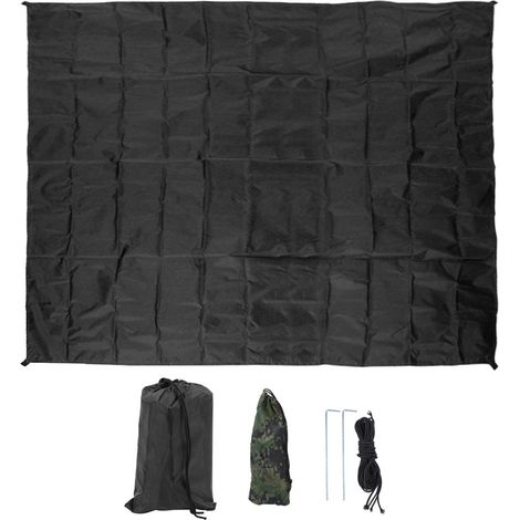 Voile d'ombrage multifonctionnelle Haute densité Jardin Parasol d'extérieur Accessoires de protection solaire Taille L Noir (1/5)