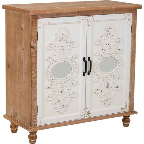 Recibidor de madera multicolor con 2 puertas 80x35x80h cm
