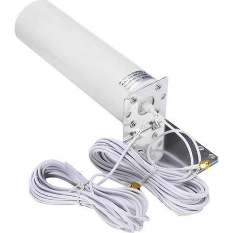 Antenne terrestre 4G LTE double SMA mâle - Gain 10-12 dBi - Fréquence 698-2700 MHz - Câble RG174 5 m pour routeur extérieur (1/4)