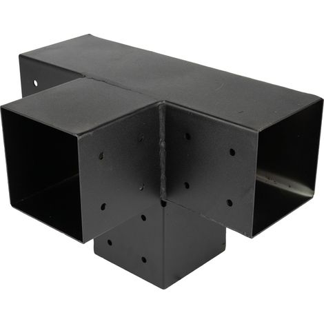 Connexion d'angle Pergola Noir pour poutres 12 x 12 cm modèle
