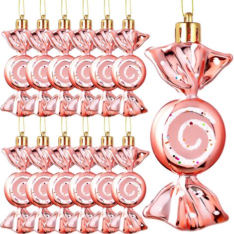 Décoration Sapin de Bonbons, 12pcs Boules de Bonbons, Deco Noel Bonbon, Deco Sapin Bonbon, Ornements de Noel, de - MMCD-ZGL-05019 (1/5)