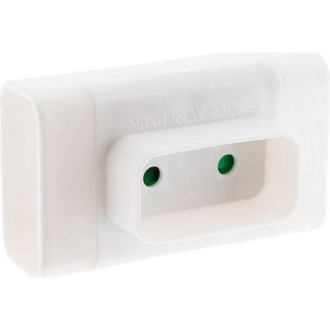 Zenitech – Multiprise triplite 6A latérale – 3 prises 2P – Sorties latérales pour gain de place – Système de protection enfant – Conforme norme NF