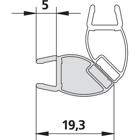Kermi 3166R 1x Magnetprofil Länge: 2000 mm