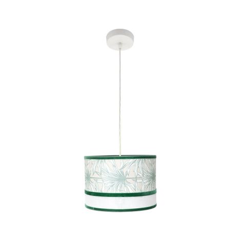 Caledonia Pendelleuchte weiß/grün 1xE27 Ø30cm