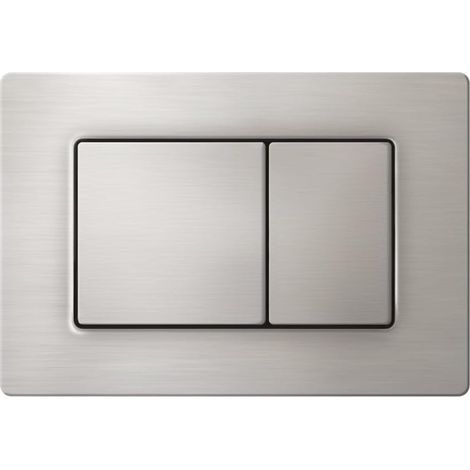 Plaque de Commande WC Acier Inox Brossé – Compatible Geberit Duofix Sigma/Delta/Basic – Bouton Double Chasse d’Eau 2 Volumes – Wunderbad (1/4)