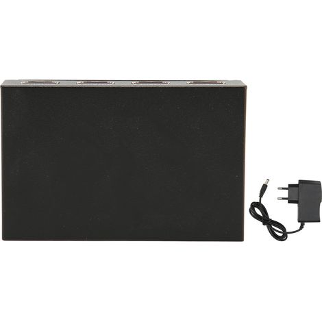 Répartiteur HDMI 1 Entrée 4 Sorties 4K 60Hz, Duplicateur Écran avec Alimentation 100‑240V EU