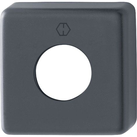 Hoppe Türgriff Rosette eckig - Abdeckrosette 52x52x10mm, Aluminium schwarz matt