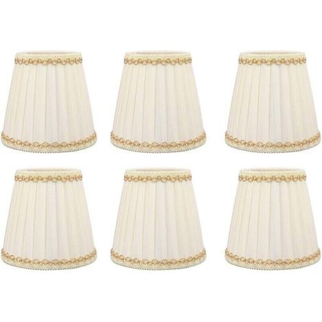 6 Pieces Modern Lampshade Fabric Clip for Light Bulb Chandelier Wall and Table (1/4)
