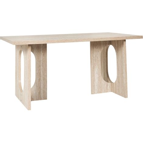 Table à manger effet travertin 4 places PIETRA