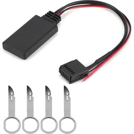 Módulo Bluetooth para coche con cable AUX IN – Adaptador de audio inalámbrico compatible con Ford Focus, Mondeo, Fiesta y CD 6000