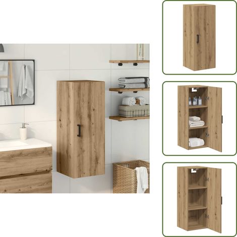 Wandschrank Artisan-Eiche 34,5x34x90 cm Holzwerkstoff - Wandschrank - Wandschränke - Schrank - Lagerschrank (1/5)