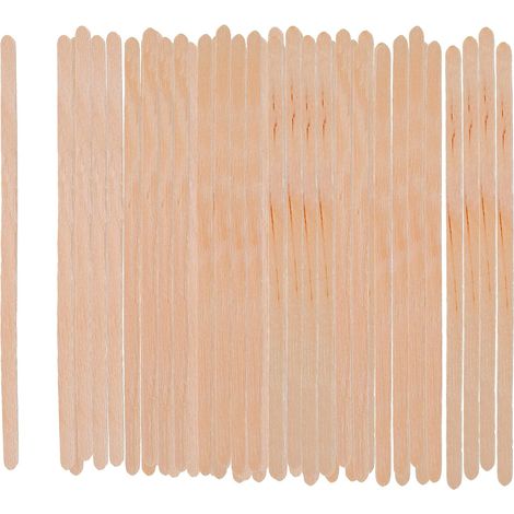 100 - Touillette en Bois - Agitateur à Boisson - Naturel et Écologique - Pour Café Thé et Cocktail - Maison et Extérieur - Couleur Nature - 14x0,6cm (1/4)