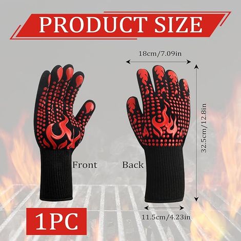 Gants Barbecue Four Universel Antidérapant Cuisson BBQ (1/4)