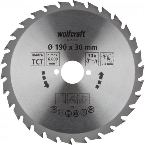 Hoja de sierra circular craft 190 mm 30 dientes plata