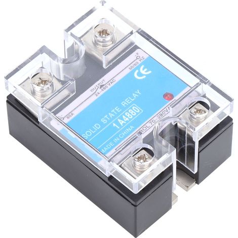 Relais statique monophasé Entrée 70-280 VCA Charge 24-480 VCA Équipement électrique SSR AC pour machines CNC (BERM-1 A4880 (80 A) ) (1/5)
