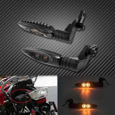 Schwarze LED-Blinker vorne und hinten für BMW R1200GS, F800GS, S1000RR, F800R, K1300S, G450X, F800ST, R nineT, SZRH