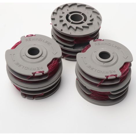 Compatible avec les tondeuses Flymo : bobine FLY021 et 513937190 et capuchon FLY060 — Kit d'accessoires pour tondeuse, E