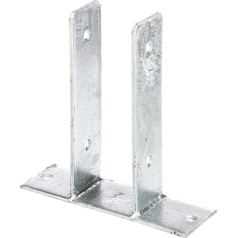 ALBERTS U-Pfostenträger, feuerverzinkt, z.Aufschrauben, BxH 71x200 mm (1/4)