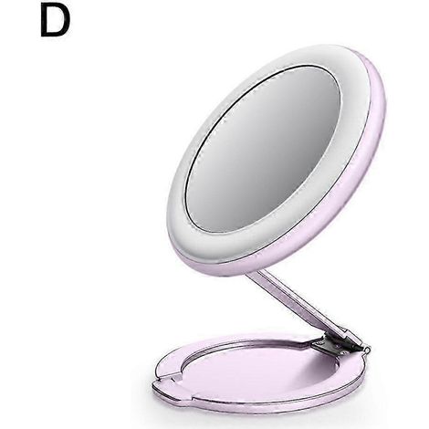 Miroir de maquillage idéal pour les selfies, support de caméra multifonctionnel, éclairage d'appoint pour téléphone, violet 2025