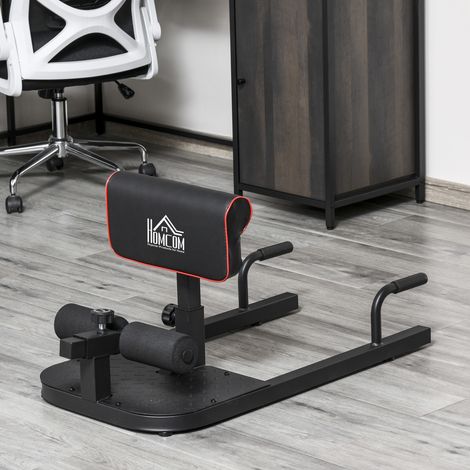 Sissy Squat Trainer, Attrezzo per allenamento gambe, addominali e glutei, Attrezzo 3 in 1, Regolabile fino a 120 kg, Acciaio, Nero, 50 x 97 x (44,5–56,5) cm (1/5)