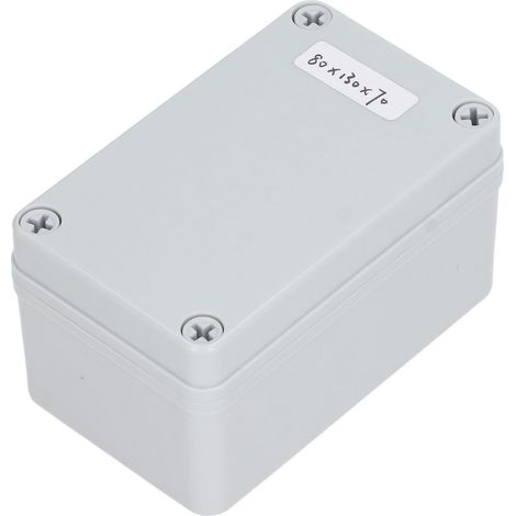 Boîte de jonction avec plaque de montage, 1308070 mm, plastique ABS, étude de cas en génie électrique DIY, boîtier étanche à l'eau et à la poussière IP67, gris. (1/5)