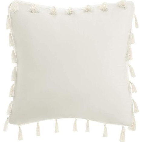 Kissenbezug – Samt mit Pompons – 45 x 45 cm – Verdeckter Reißverschluss – Für Sofa oder Bett – 2er-Set (1/5)