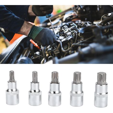 Coffret de 19 douilles hexagonales de type E de 1/2 pouce, kit d'outils de réparation automobile à main (1/5)