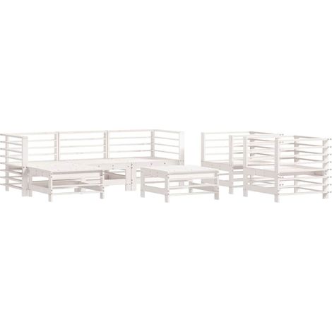 Maison Exclusive - Juego de muebles de jardín 7 pzas madera maciz (1/5)